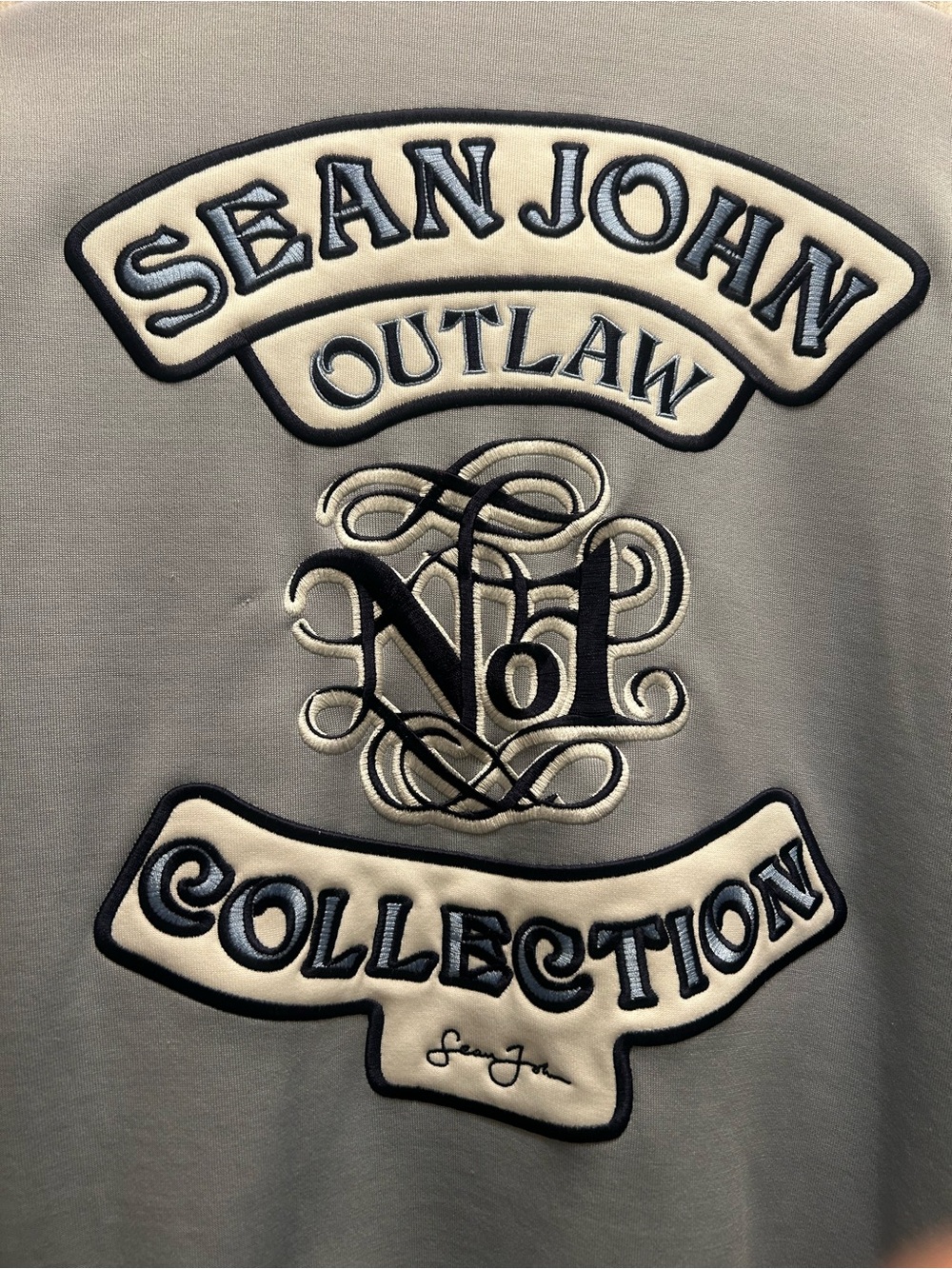 Sean John Outlaw Collection Light Blue Varsity Jacket, Men’s Size XL